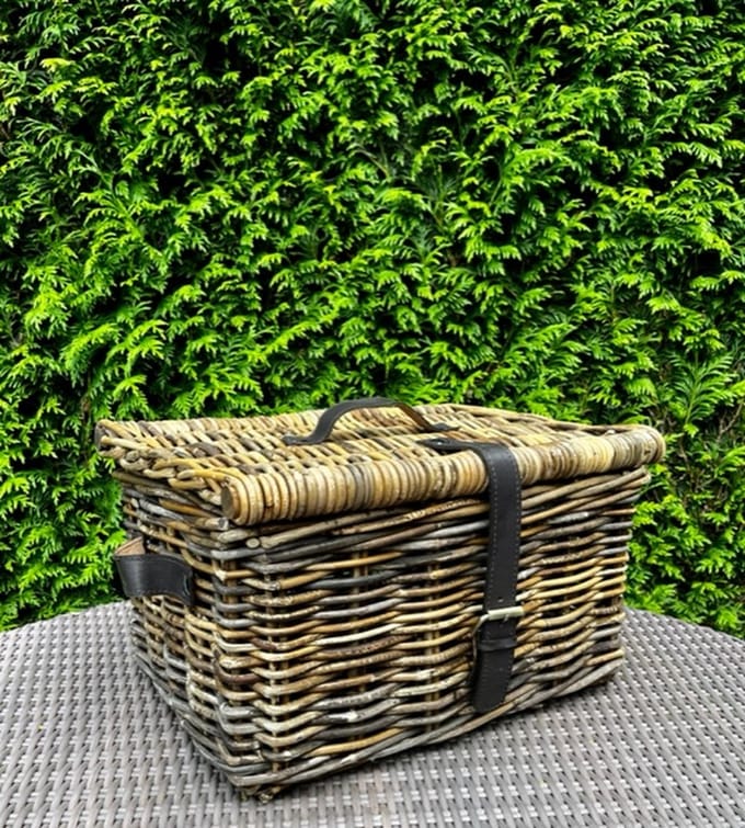 Fietsmand Casper in Brown Rotan 43x33x25cm