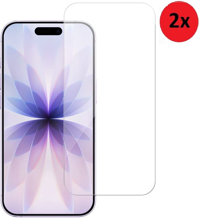 Screenprotector Geschikt voor iPhone 17 - iPhone 17 Screen Protector Tempered Beschermglas 2x