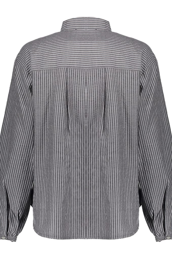Geisha Blouse Stripes With Bow Grey/white Taglia: M | Magliette intime Outlet | Donna | Bianco