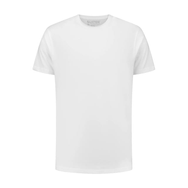 Slater  T-shirts Wit 2500 Basic 2-pack O-neck White