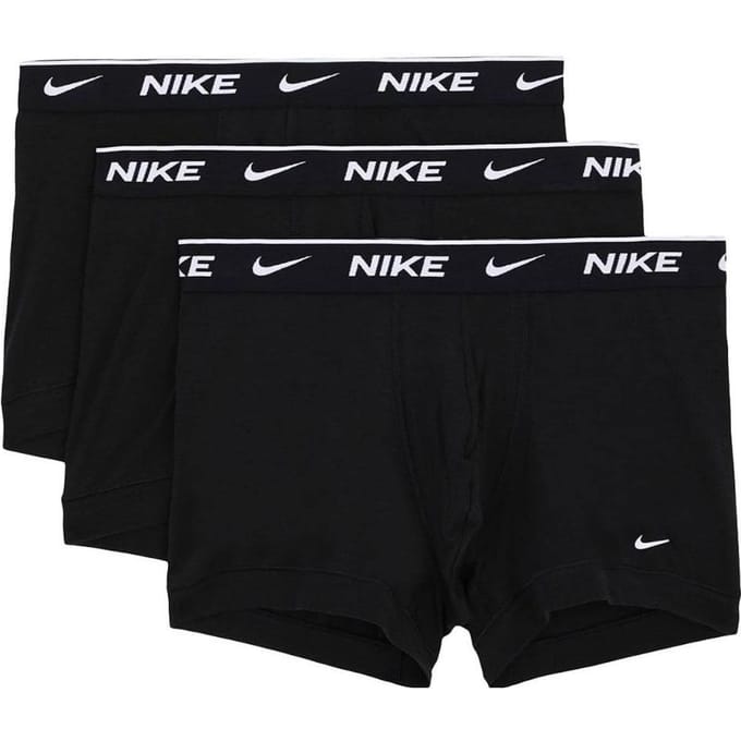Nike Ademend Katoen Stretch Boxershorts 3-Pack Heren ondergoed Zwart KE1008-UB1 XL gray