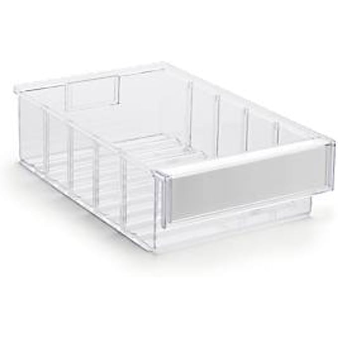TRESTON magazijnlade 3020, B 186 x D 300 x H 82 mm, 3 l, transparant