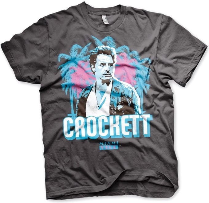 Miami Vice Crockett Palms T-shirt donkergrijs