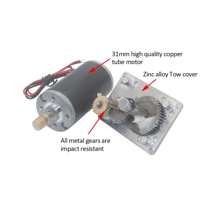 Snelheidsreductie Elektrische Versnellingsbakmotor Omkeerbare Wormwielmotor 8mm As 24V(230 tpm)