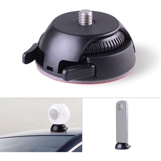 Snelsluiting Montagehouder Inclusief Gesp + Platte en Gebogen Basis Plakband Vervanging black