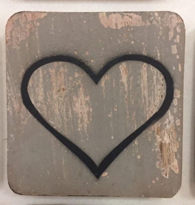 Symbool Hart open 20x20 cm