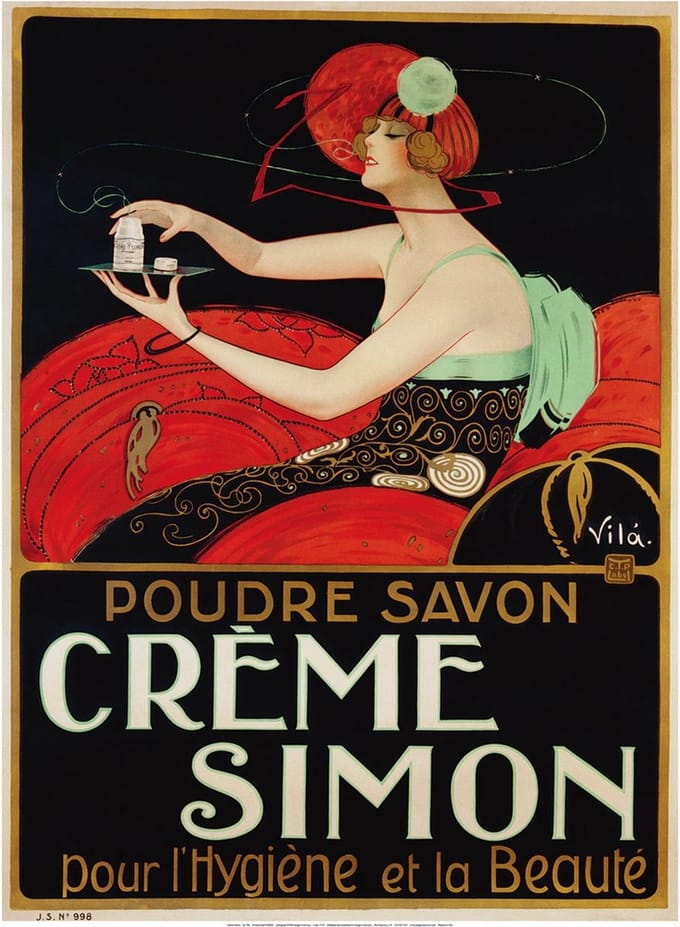 Kunstdruk Vila - Crème Simon 61x82cm