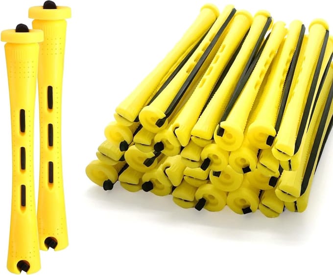 Complete Set van 60 Papilots voor Permanent Waves, Kleine Haarrollers van 0,28 Inch voor Lang, Middellang en Kort Haar