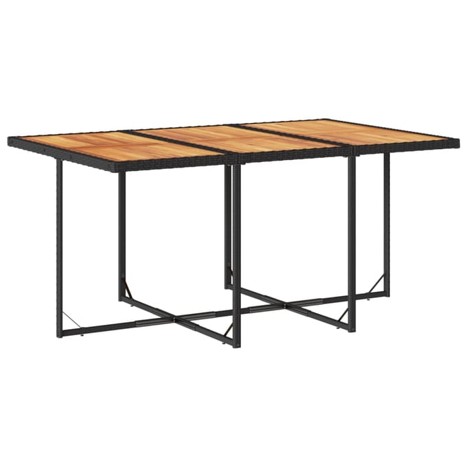 vidaXL - 11-delige - Tuinset - met - kussens - poly - rattan - zwart