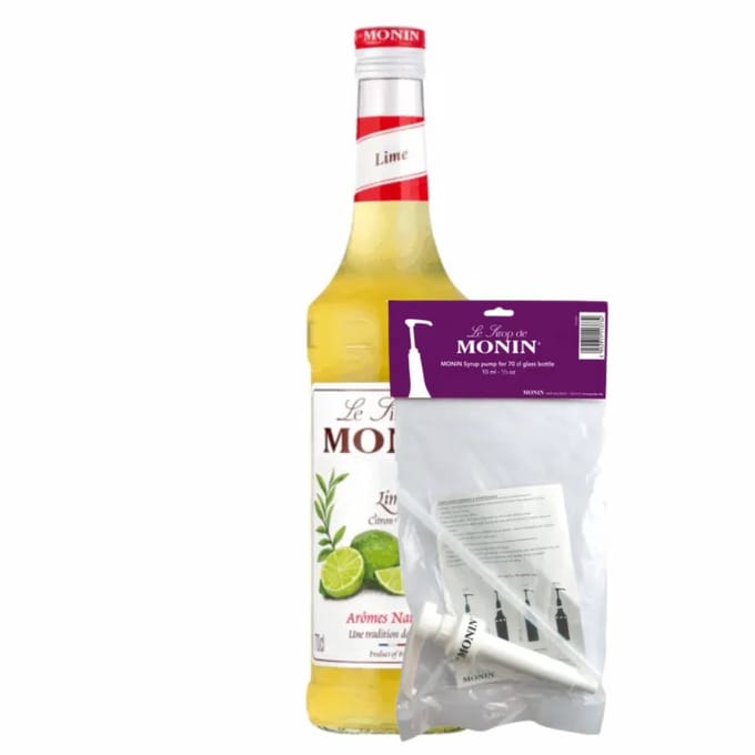 Monin Siroop Citron Vert (70 cl) + Pompje (10ml)