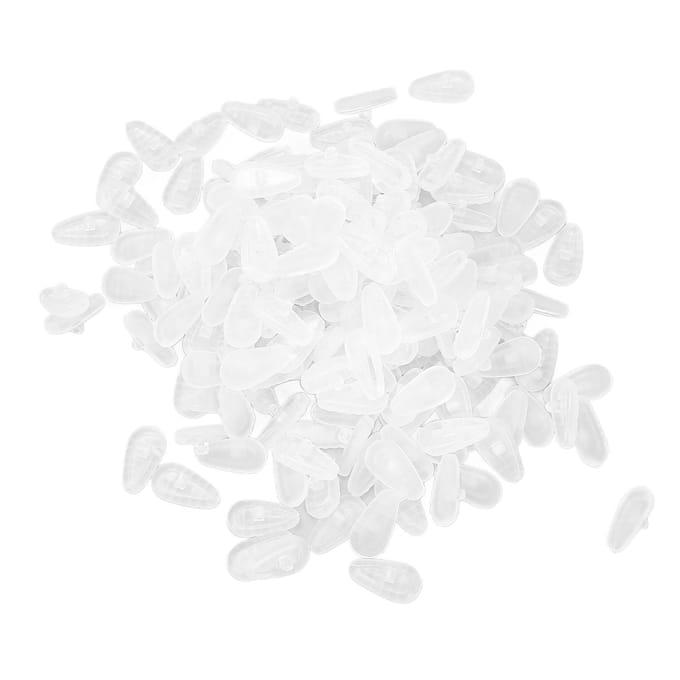 100 Paires Coussinets de Nez en Silicone Coussin d'Air Coussinets de Nez pour Lunettes Coussinets pour Pont de Nez Remplacement pour white