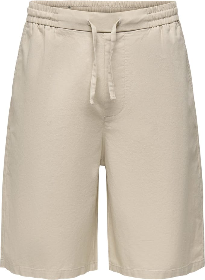ONLY&SONS - ONSDAVES WIDE COT LIN 0007 SHORTS - Heren - Bermuda shorts