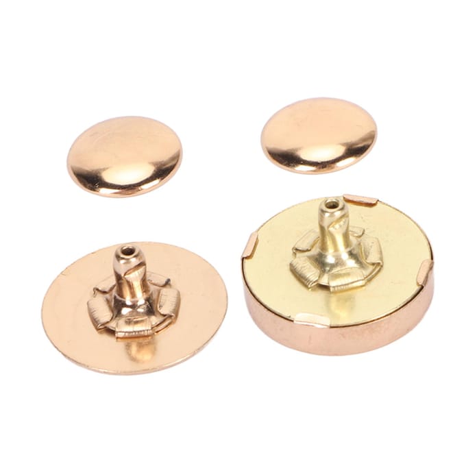 50 Sets Magnetische Knopsluitingen Drukkers 18x5mm Dik Hoge Hardheid Legering Magnetische Tas Sluiting voor DIY goud