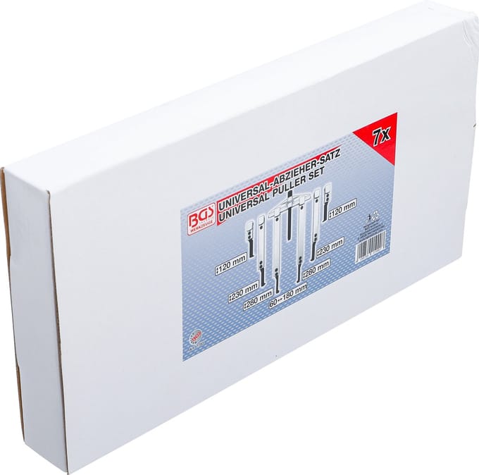 BGS Universele trekkerset, 2 armen 35 - 130 mm 7 delig
