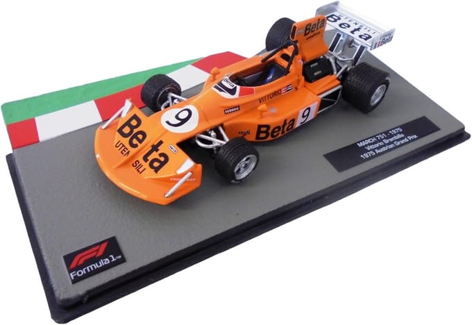 1/43 Formule 1 miniature car compatibel met MARCH 751 Vittorio Brambilla 1975 OPO 10