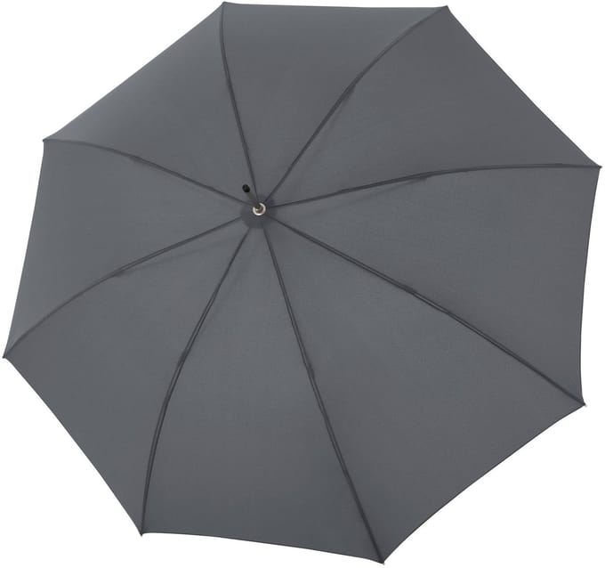 doppler Paraplu Graz Long Automatic MIA Umbrella Grey Donkergrijs