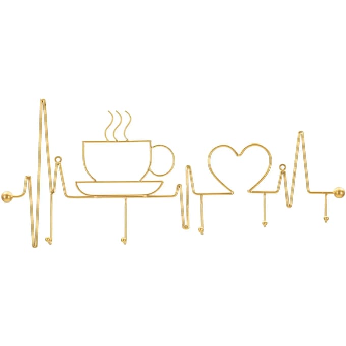 Kapstok Breakfast Wall Hanger Gold 60×3,8×26,7 cm