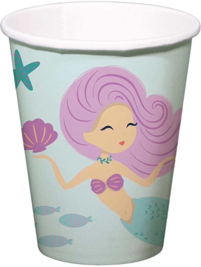Bekers - Mermaid Magic - 250 ml - 8 stuks