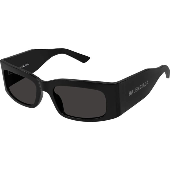 Balenciaga Logo Onregelmatige Vorm Zonnebril Unisex Zonnebril Zwart BB0328S001 Basic Packaging-Eyeglass Case black