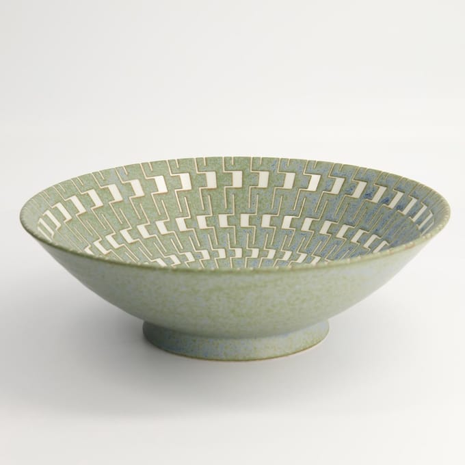 Tokyo Design Studio Mixed Bowls - Green Maze - 25.4x7.8cmh - 1600ml