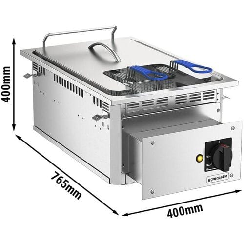 GGM Gastro Elektro Einbau Fritteuse - 13 Liter - 12 kW - mit Ablasshahn