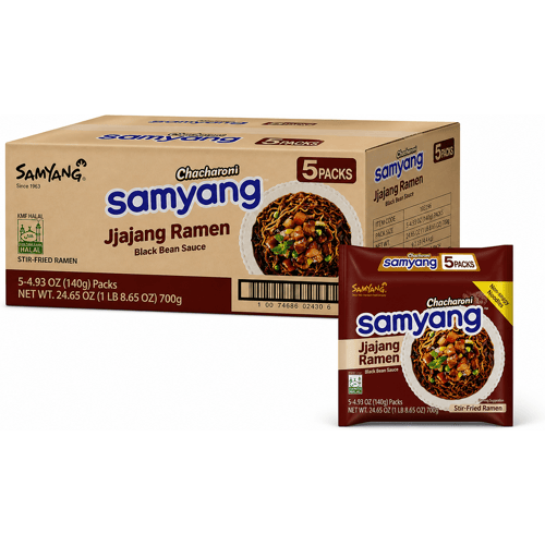 SAMYANG Ramen met zwartebonen-smaak 140 g × 5 × 8