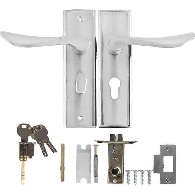 Serrure de sécurité intérieure en alliage d'aluminium Durable Poignée de porte de chambre à coucher et de toilette