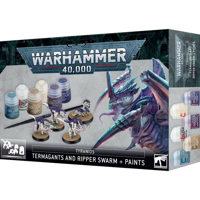Warhammer 40,000 - Tyranids Termagants And Ripper Swarm + Paints - 60-13