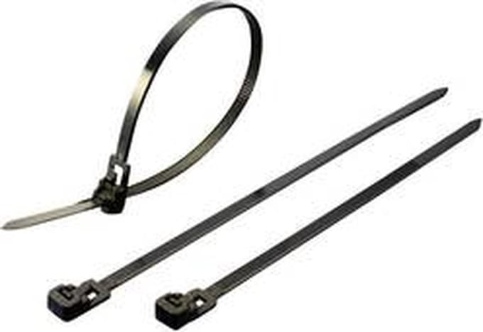 TRU COMPONENTS 1592877 TC-HVR200SBK203 Kabelbinder 200 mm 4.50 mm Zwart Hersluitbaar 100 stuk(s)