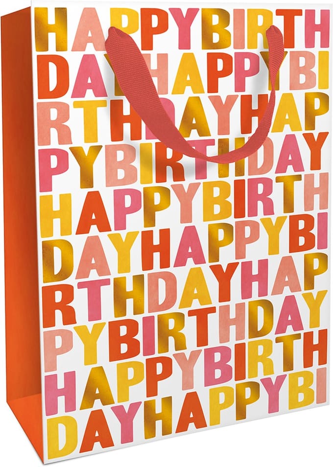 Tasje 26x36x13 cm Unique Happy Birthday
