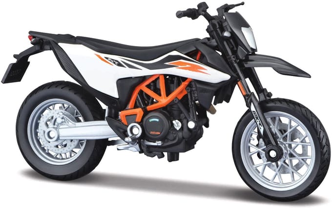 Maisto KTM 690 - Modelauto - Schaal 1:18 - Zwart/Wit/Oranje