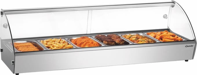Hete opzetvitrine r6 6 x 1/3 gn