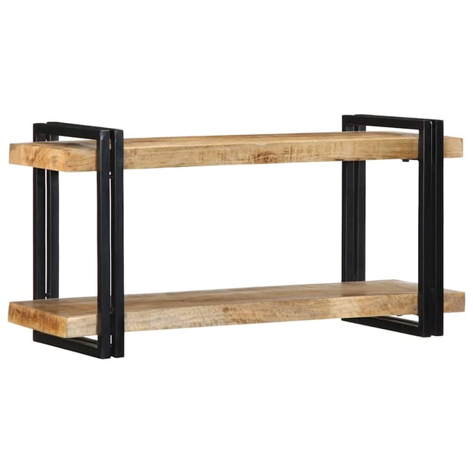 vidaXL - Wandschap - 90x33x45 - cm - massief - ruw - mangohout