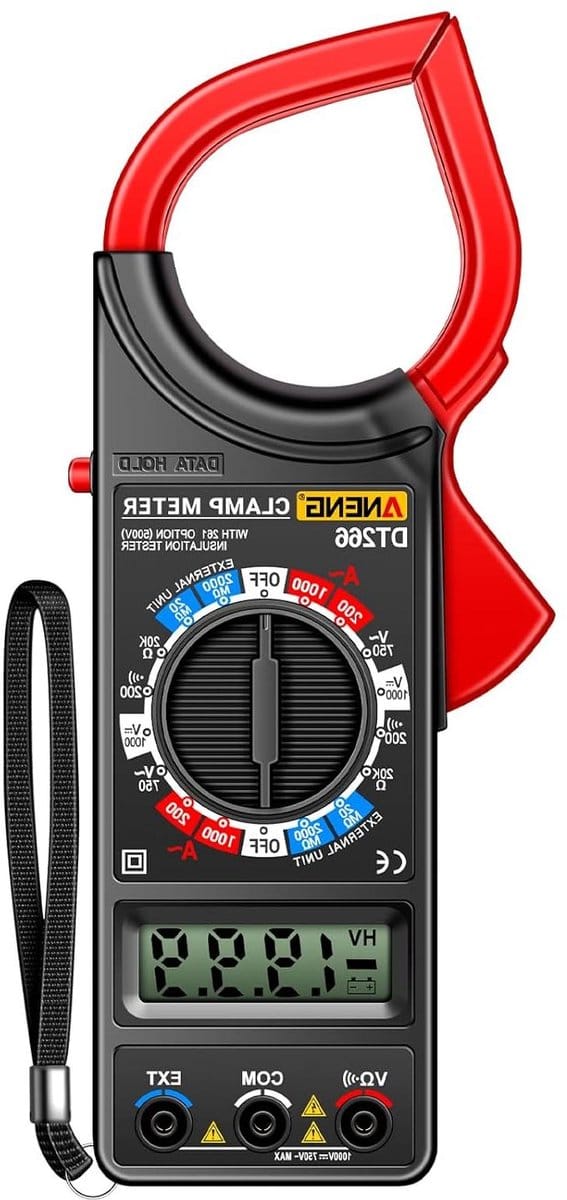 Digitale Stroomtang - Ampèremeter - Elektrisch Testen - True RMS Meting - Tot 1000A - Rood