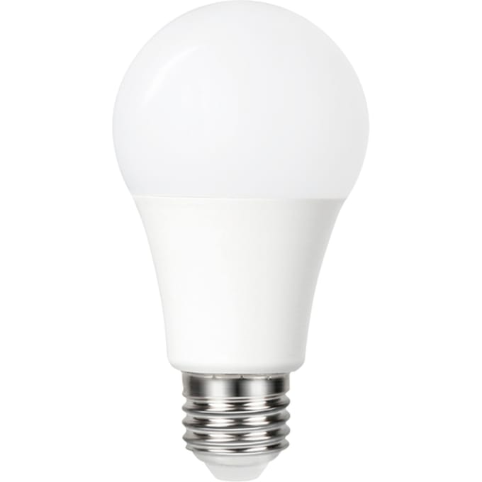 Schemersensor - Standaard bol - E27 - 4.8W - Helder Wit - 5000K - Opaal