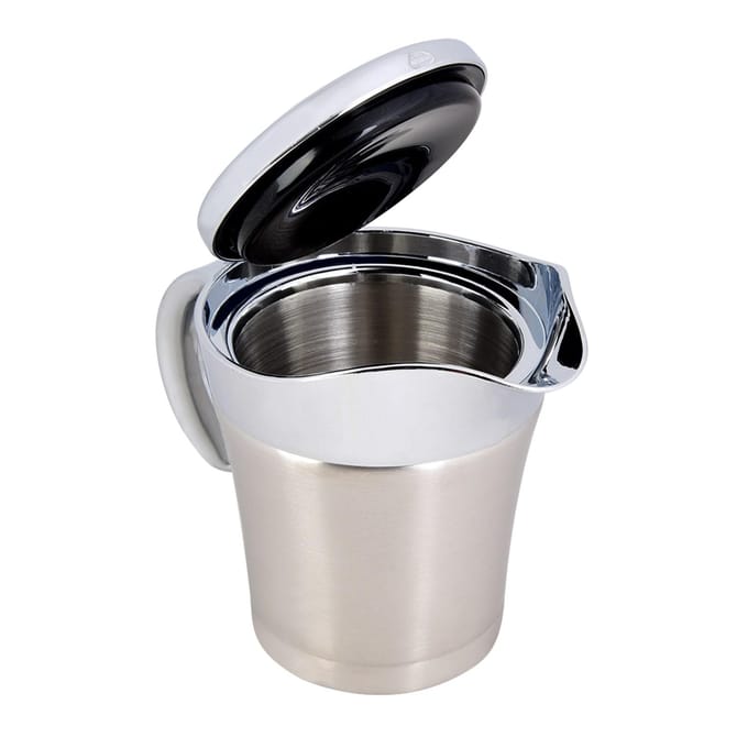 304 Roestvrij Staal Thermisch Geïsoleerde Dubbelwandige Saus Jus Boot Pot Serveerkannetje(S,450ml) white
