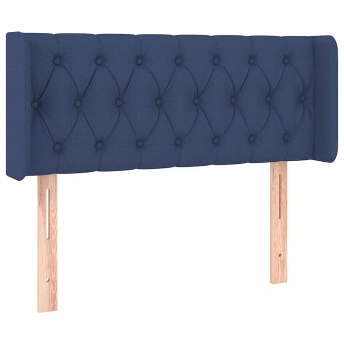 vidaXL - Hoofdbord - LED - 93x16x78/88 - cm - stof - blauw