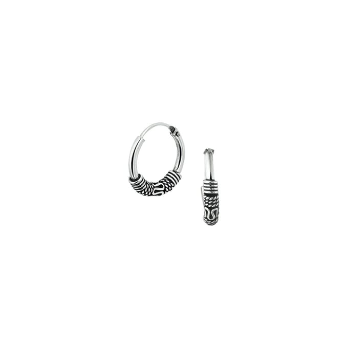Glams oorringen oxi bali - 14 mm - Zilver