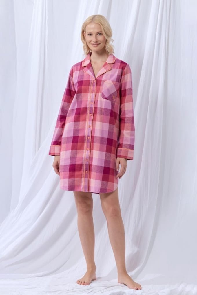 Lords & Lilies slaapkleed dames - framboos roze - 252-50-XDW-W/983 - maat S