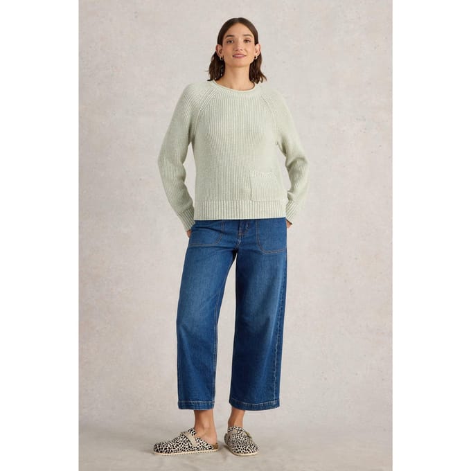 White Stuff Bailey Cotton Jumper Khaki Green Taglia: 8 | Maglioni a maglia Outlet | Donna | Marrone