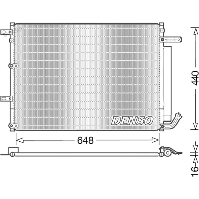 Condensator, airconditioning DENSO DCN06018