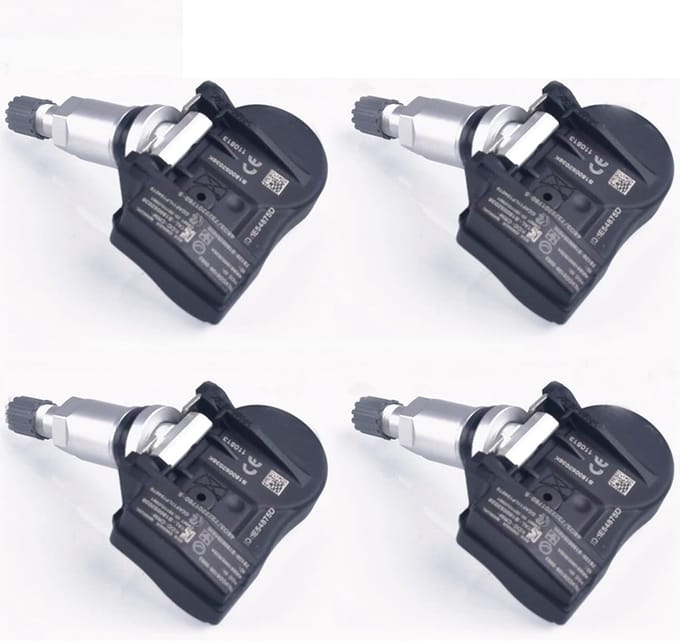 Banden Spanningsmeter - TPMS Sensor - Veilig Rijden - Stabiel Signaal - 4 Stuks - Zwart