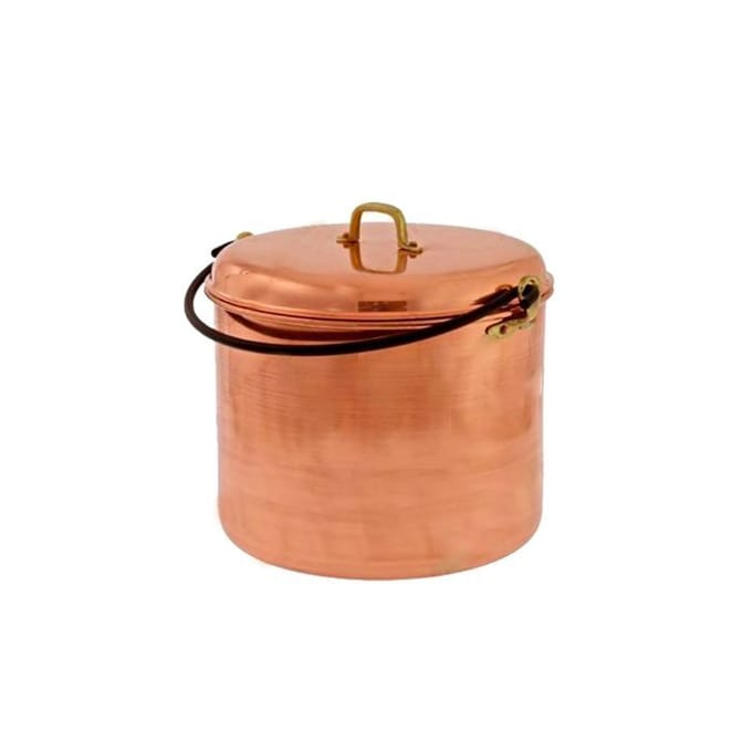 Casserole Cuivre Martelé 28 cm avec Poignées, 12L, Cuisson Parfaite