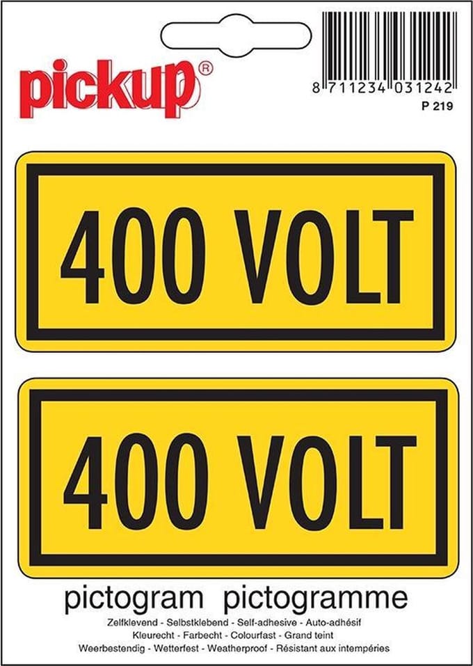 Pickup Pictogram 10x10 cm - 400 volt