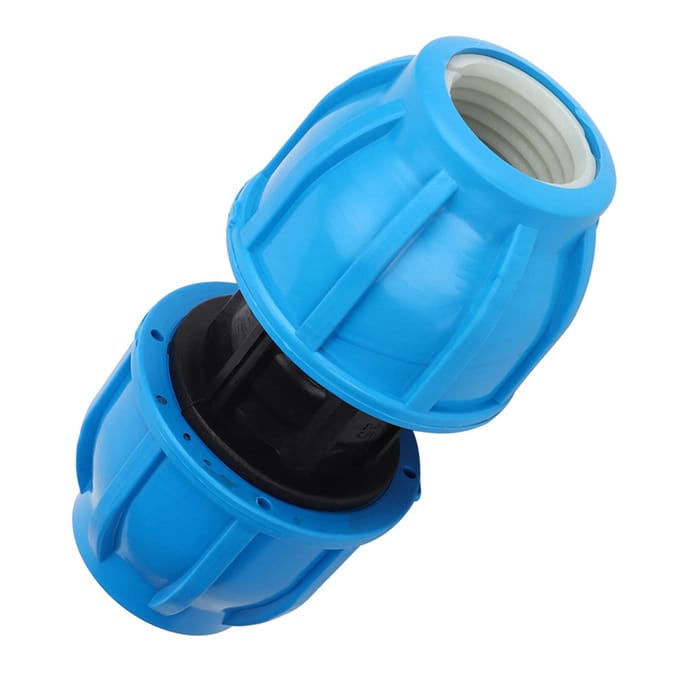 4 Stuks PE Plastic 25mm naar 25mm Rechte Waterleiding Connector Pijpaansluitstuk