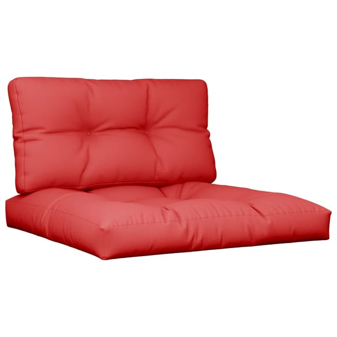 vidaXL - Palletkussens - 2 - st - stof - rood