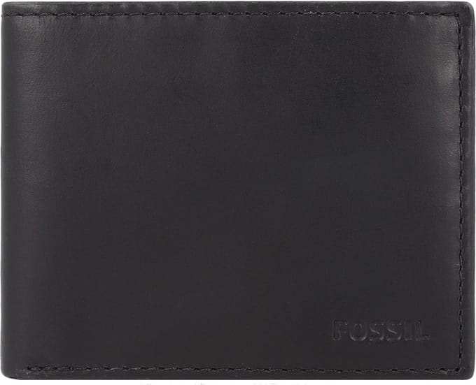 Fossil Derrick Portemonnee Leer 11 cm - Jongens - Horizontaal - black