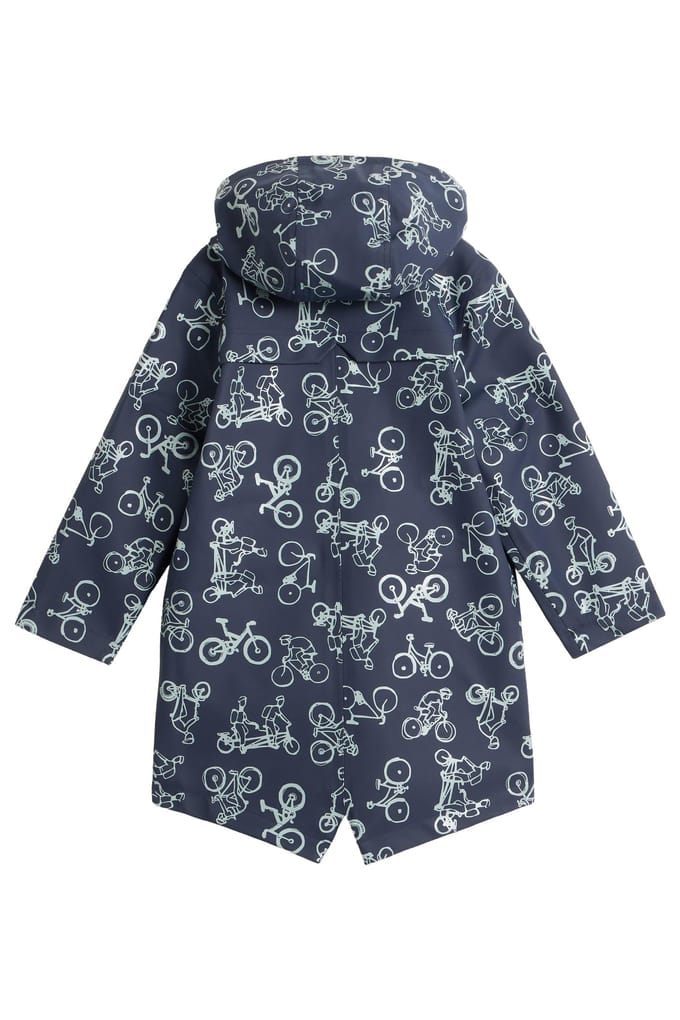 White Stuff Bike Printed Raincoat Navy Print Größe: 7-8 | Jacken Outlet | kids | Blau