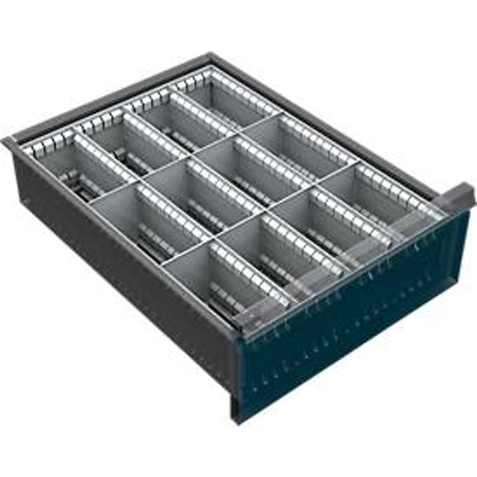 Schuifladeonderverdeling, 12 vakken, 150-240 mm