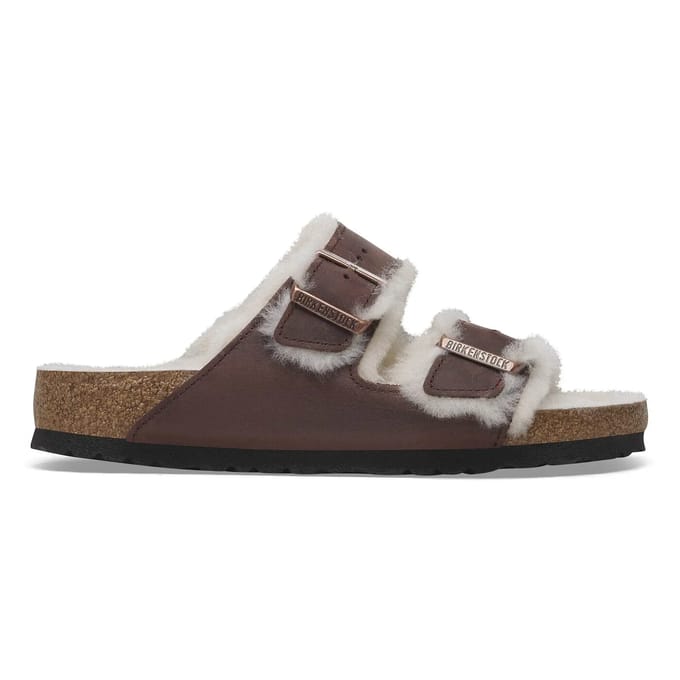 Sandalen Birkenstock Arizona Shearling Embossed Oiled Leather